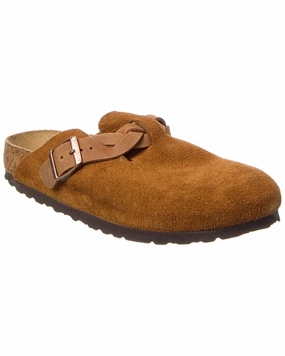 Birkenstock Boston Braided Narrow Suede Clog Minimal Fit