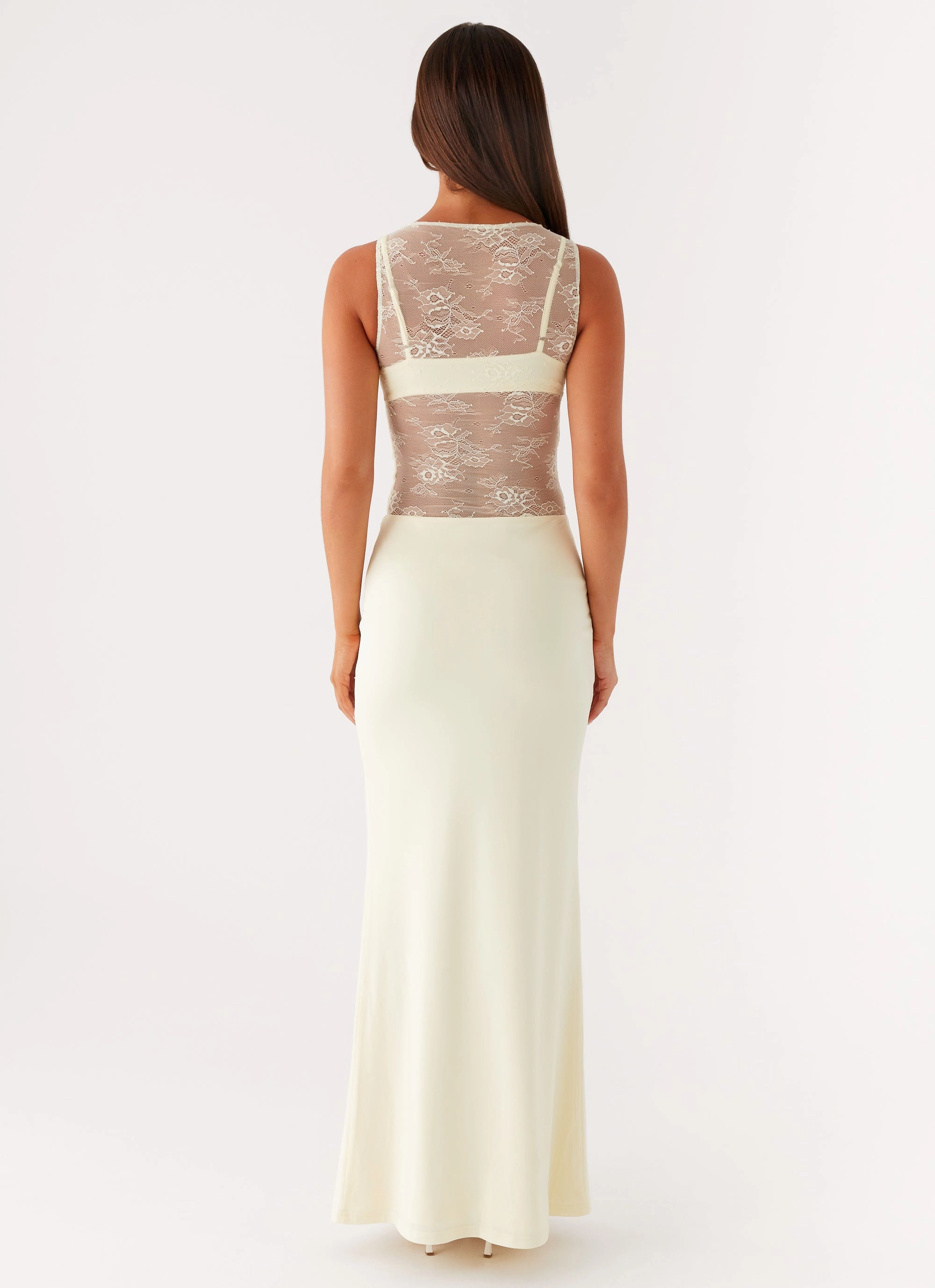 Sleek and Flattering Chic Spirit Imperial Maxi Dress - Yellow