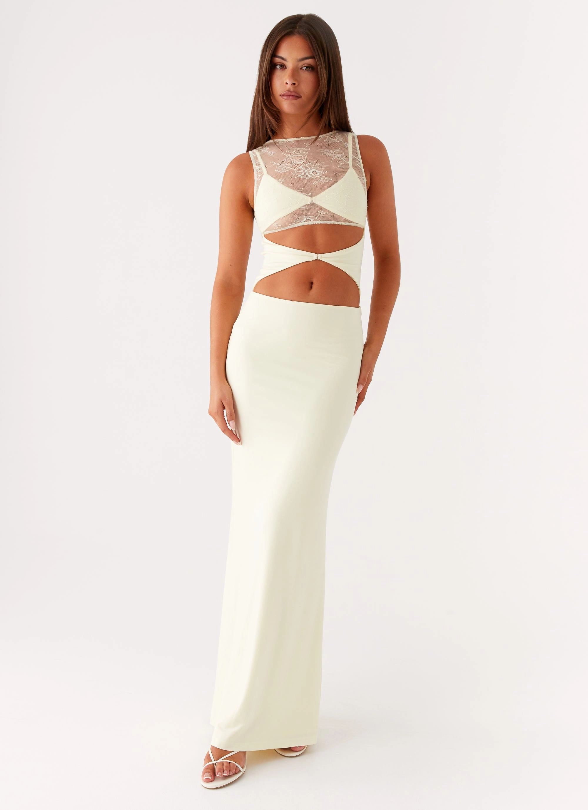 Imperial Maxi Dress - Yellow Smart Glide Flowing Layers