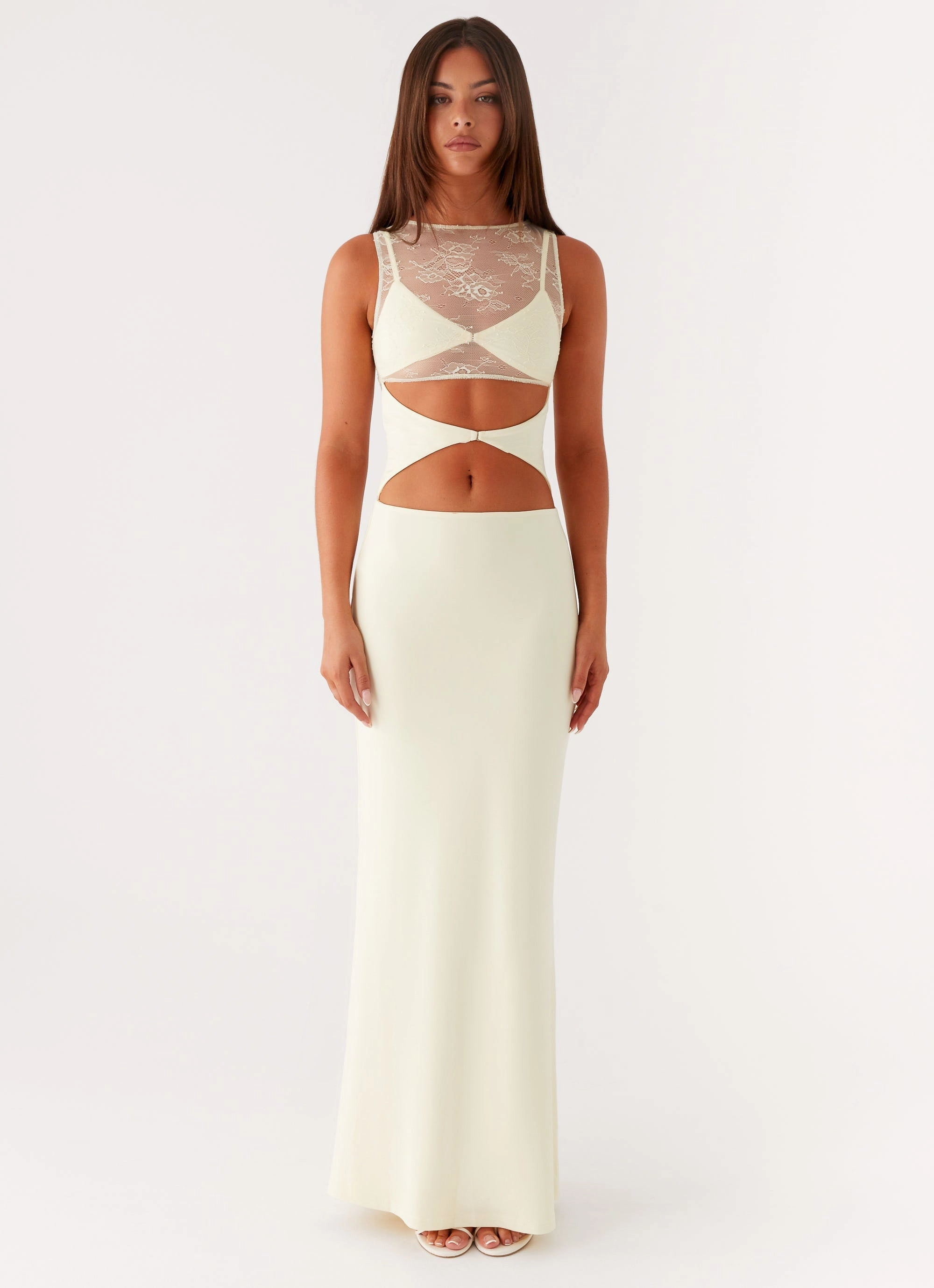 Imperial Maxi Dress - Yellow travel mode Versatile dress for layering