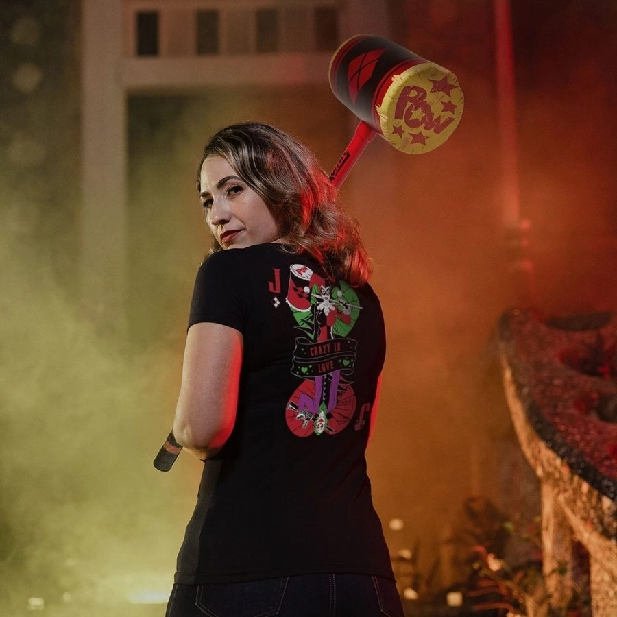 layerable Cool and Relaxed Women's Crazy In Love Boyfriend Fit T-Shirt - Black