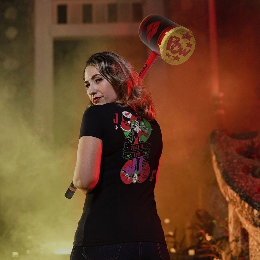 Women's Crazy In Love Boyfriend Fit T-Shirt - Black Active Comfort Style Beach Outfit