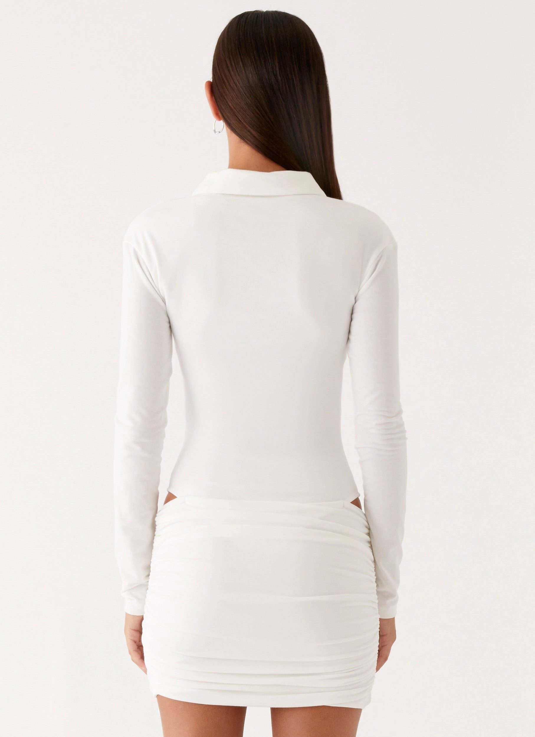 Airy Comfort Urban Drape Indah Mini Dress - White