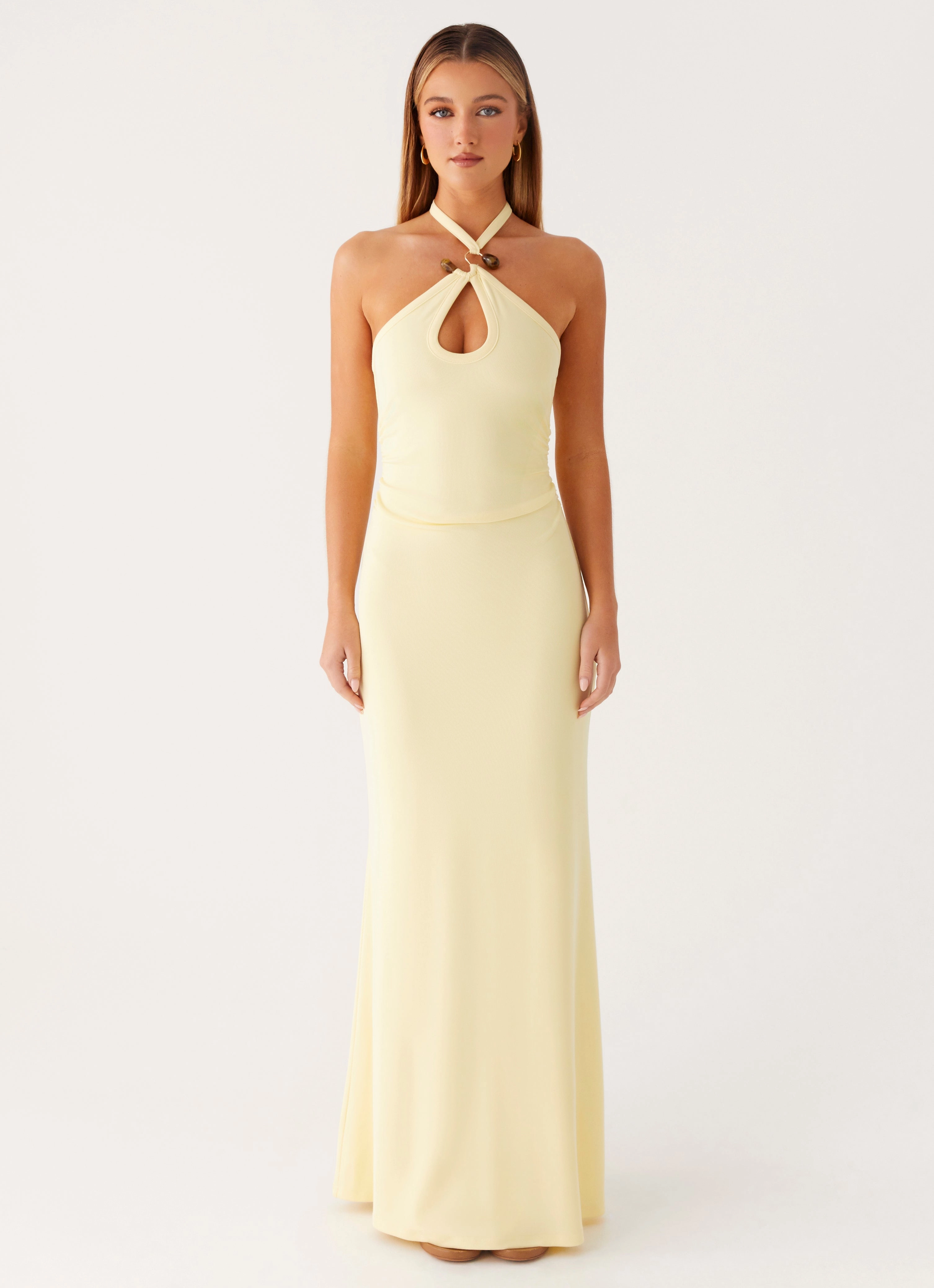 Instant Attraction Maxi Dress - Yellow NonIrritatingLining
