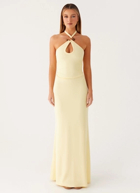 Instant Attraction Maxi Dress - Yellow NonIrritatingLining