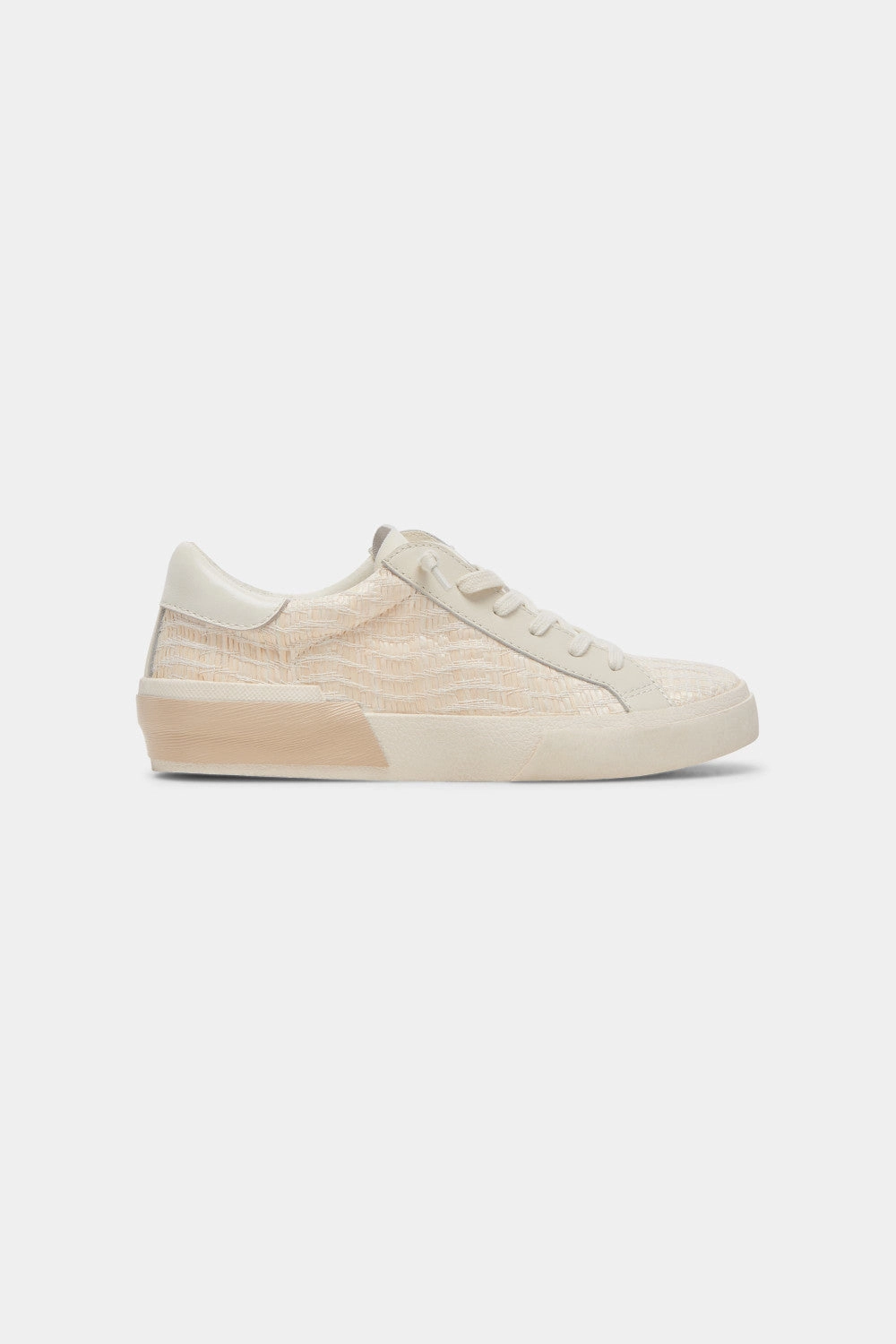 Dolce Vita Zina Sneakers in Bone Raffia Vibration Dampening Tech