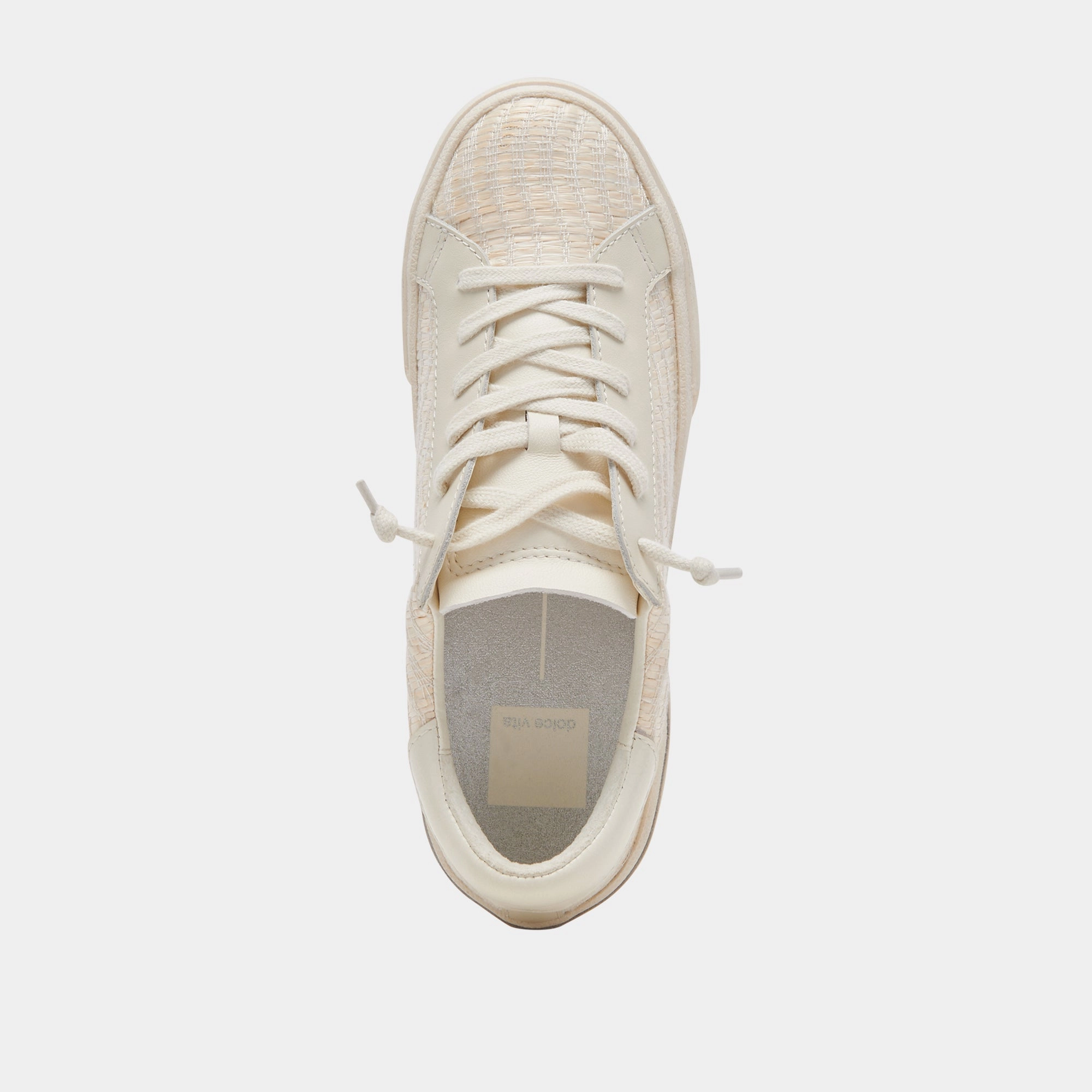 On The Go Dolce Vita Zina Sneakers in Bone Raffia
