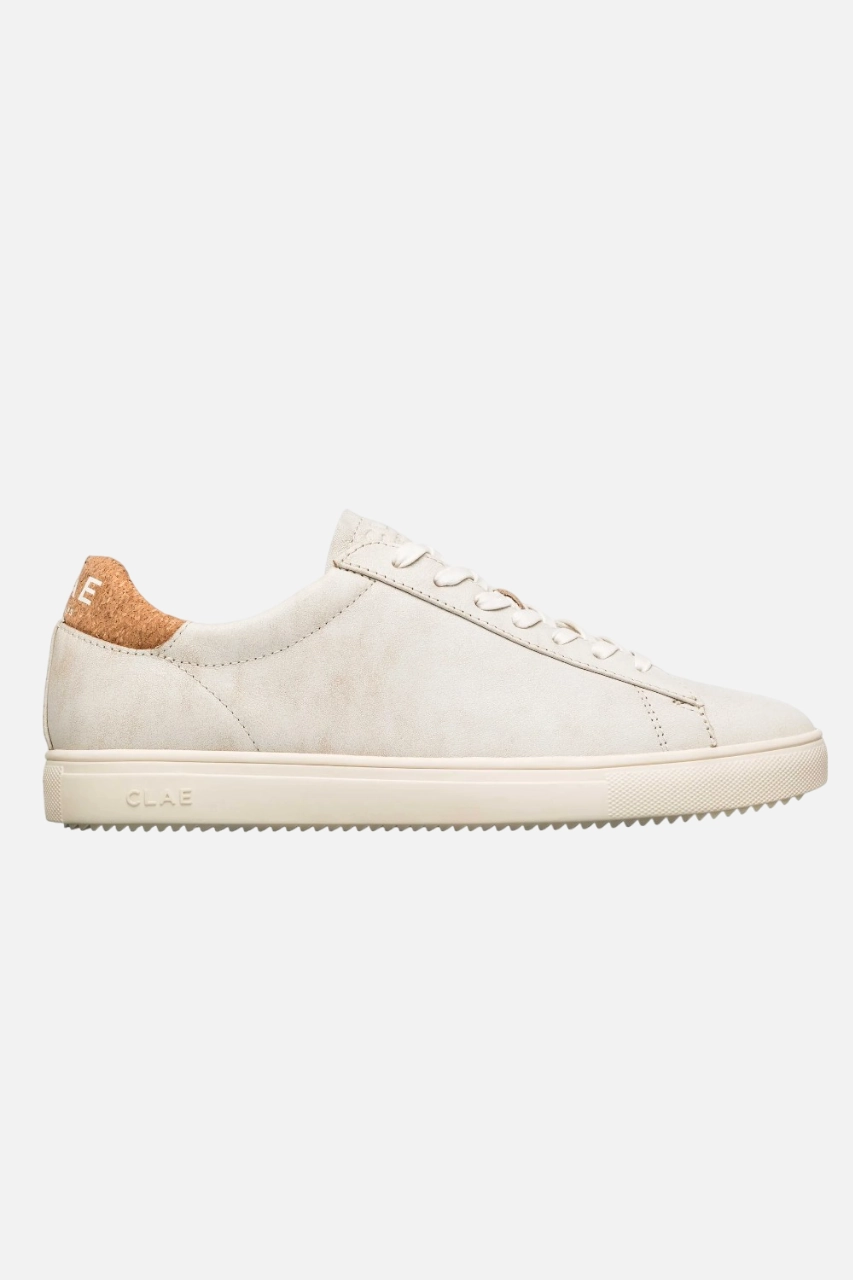 Clae Bradley Distressed Men's Sneaker in Leather Cork Elevated Sole running sneakers