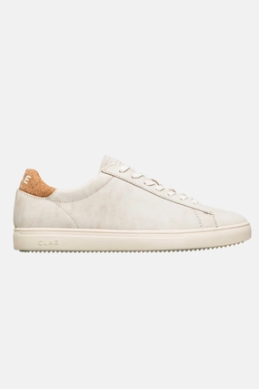 Clae Bradley Distressed Men's Sneaker in Leather Cork Micro Grip Tread Pattern