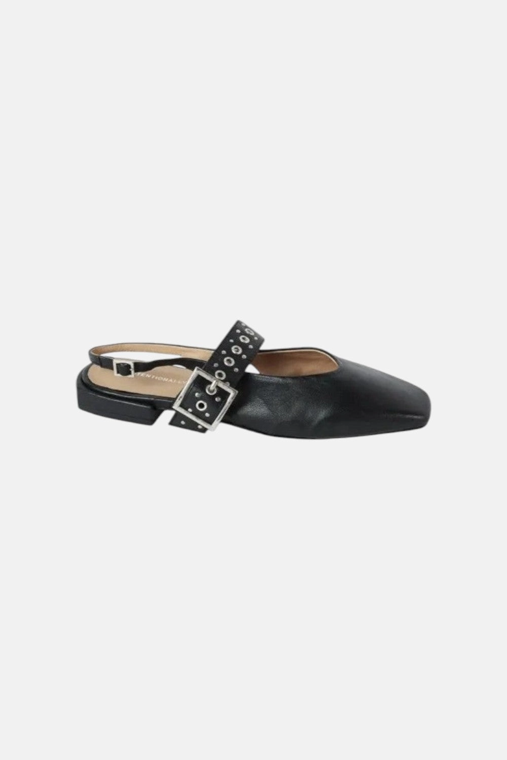 All-day Slip-ons Ventilated Intentionally Blank Pearl Singleback Ballet Flat in Black Sole