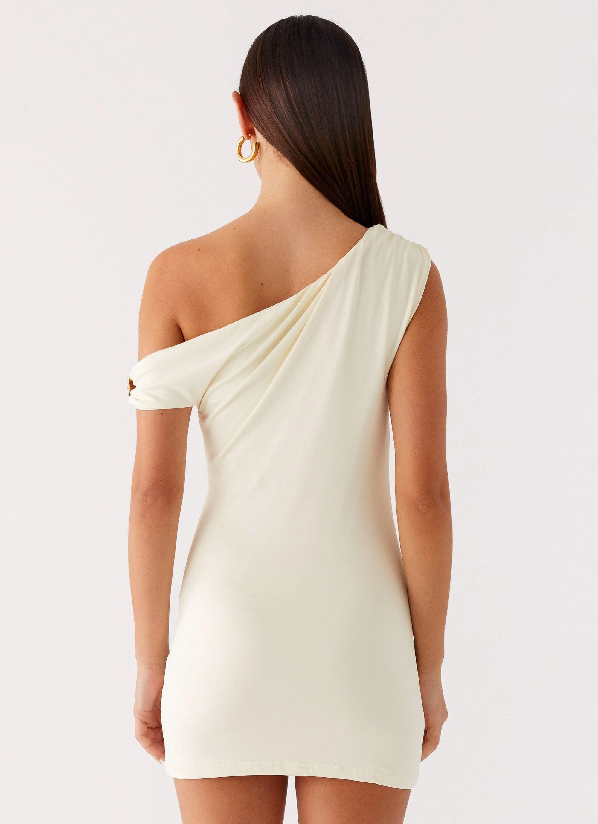 Island Time Mini Dress - Yellow Tie-dye Feminine Touch