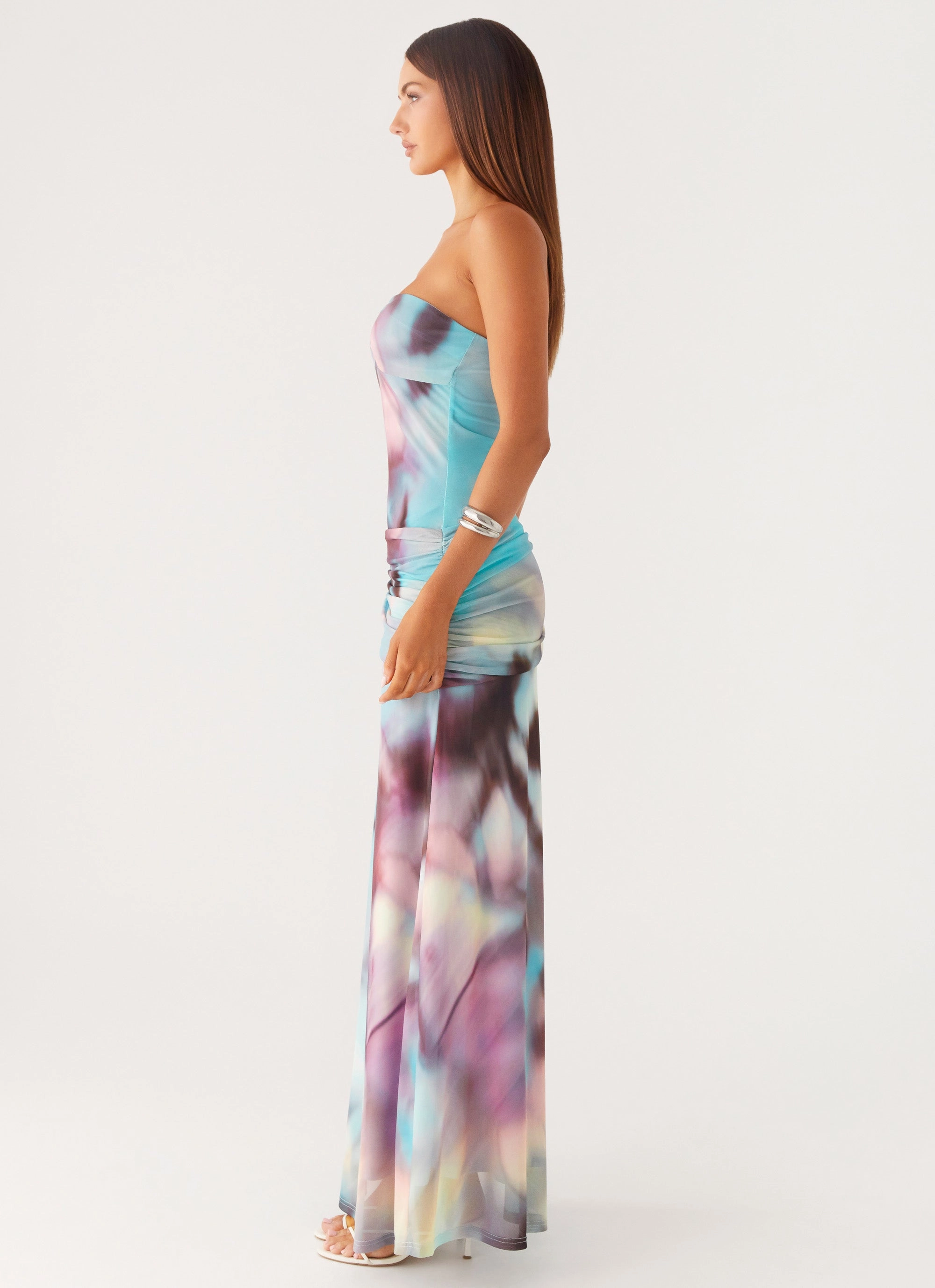 Isle Escape Mesh Maxi Dress - Sea Splash Petite friendly Perfect Layers