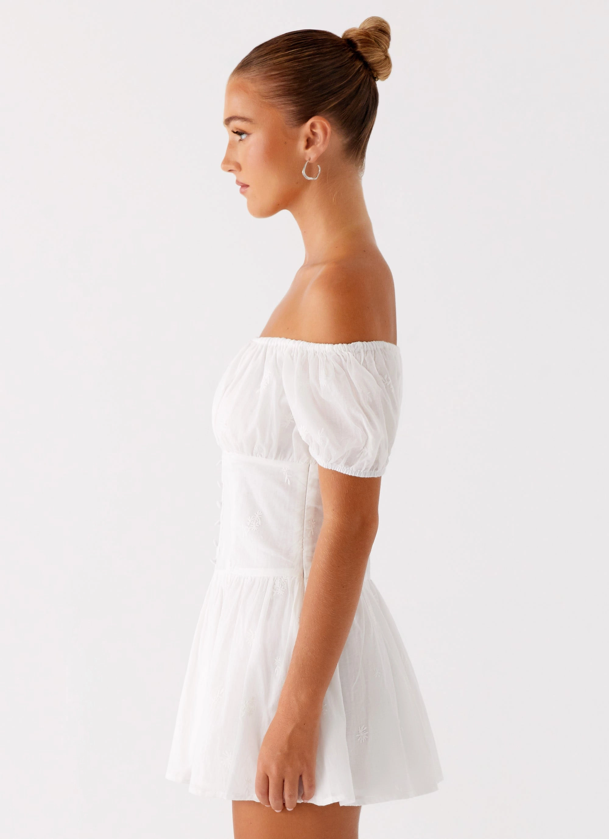 Figure-Skimming Anthem Mini Dress - Ivory