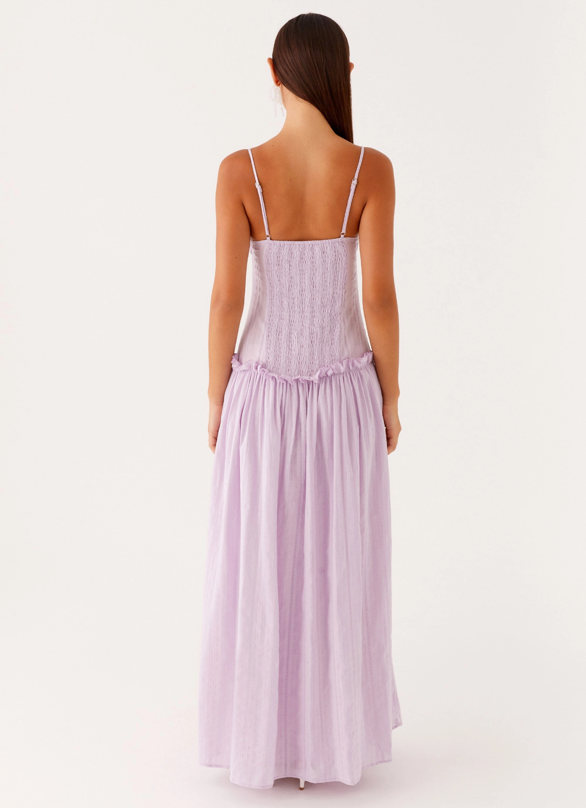 Jacinda Drop Waist Maxi Dress - Lavender Daywear Mood Stain-Guard-Finish
