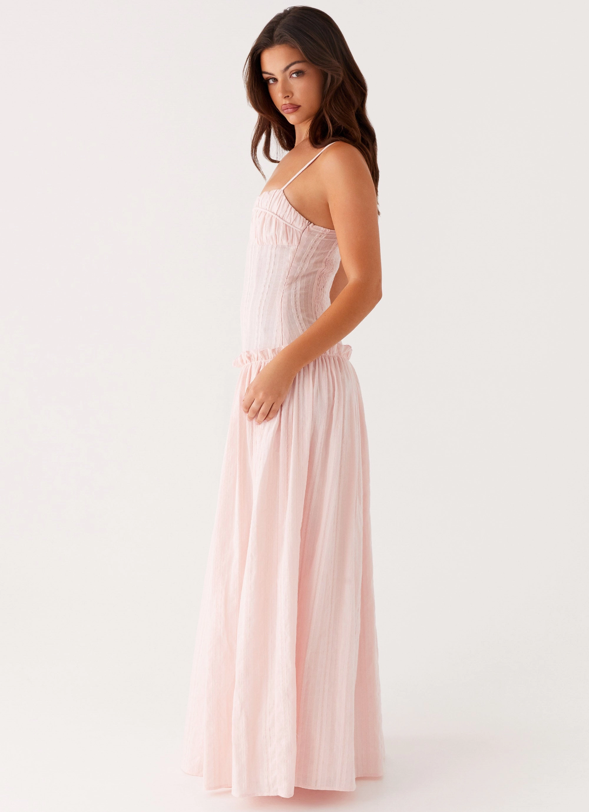 Daytime Mood Jacinda Drop Waist Maxi Dress - Pink