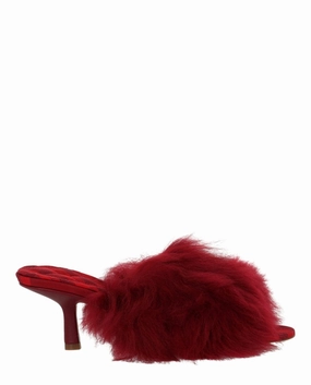 Walking Ease Stretchable Material Jackie Shearling Mules