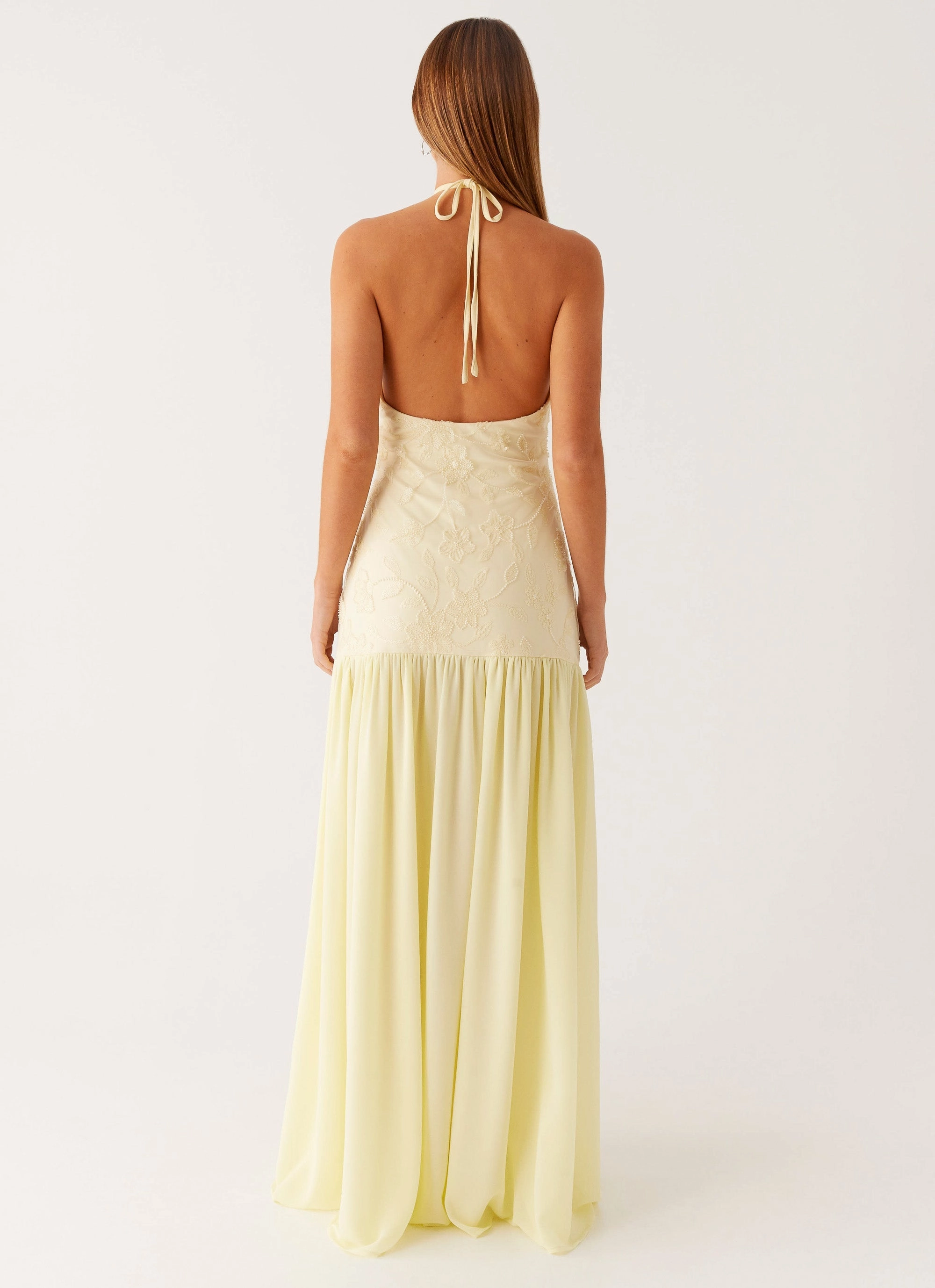 Janelle Beaded Maxi Dress - Yellow Chic Rhythm Active Moments