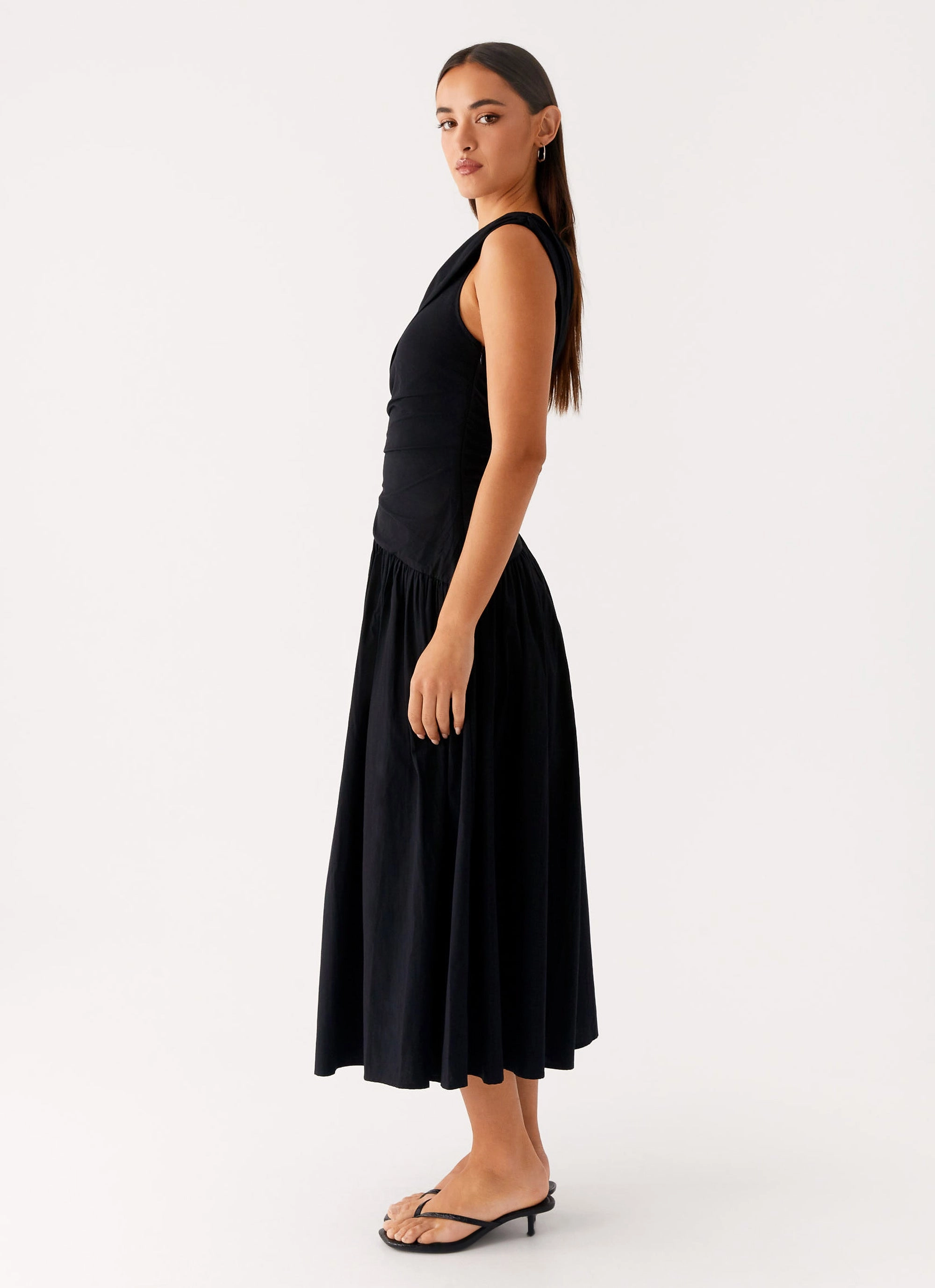 Seamless-Look Classic Touch Janessa Midi Dress - Black