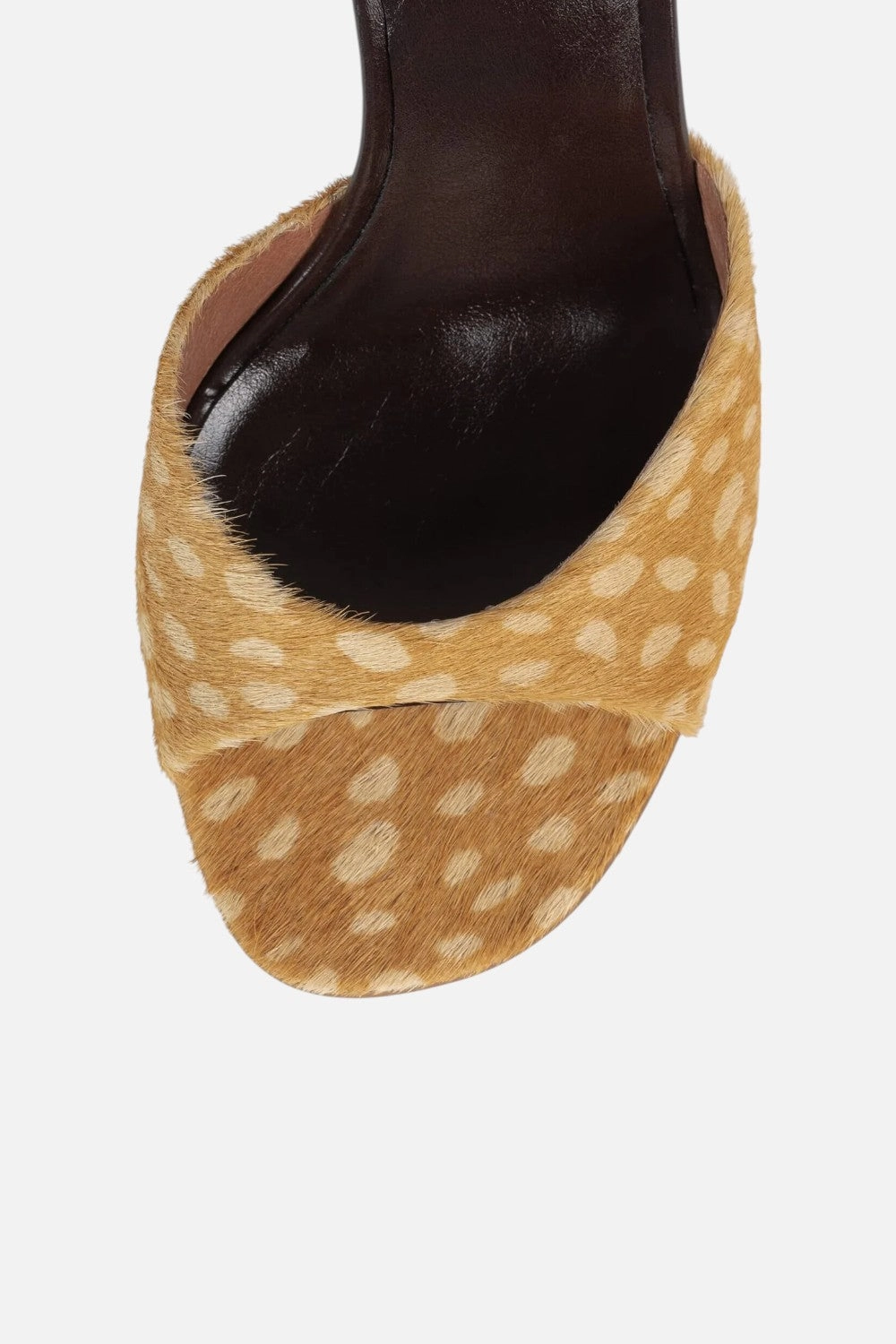 Jeffrey Campbell Bar-Hop-F in Sand Cream Dot High Fashion Shoes Wide Heel Pumps