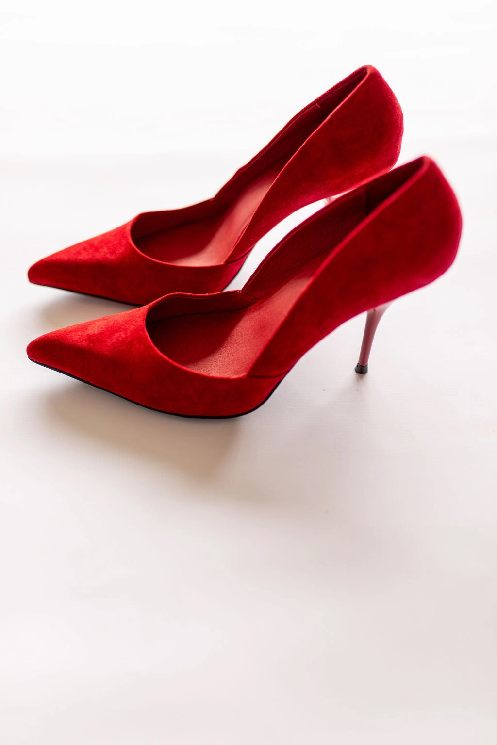 Classic Bridal Sandals light texture Jeffrey Campbell Convince Dress Pump Heels in Red Suede