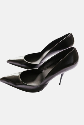 Jeffrey Campbell Convince Dress Pump in Black Leather Understated Chic