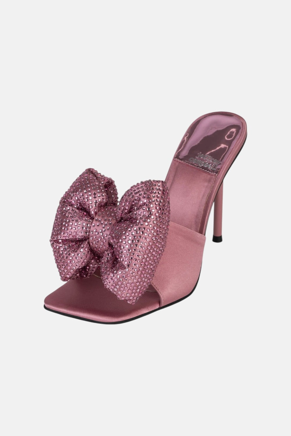 True Comfort Jeffrey Campbell Deedee-J Heels in Pink Satin