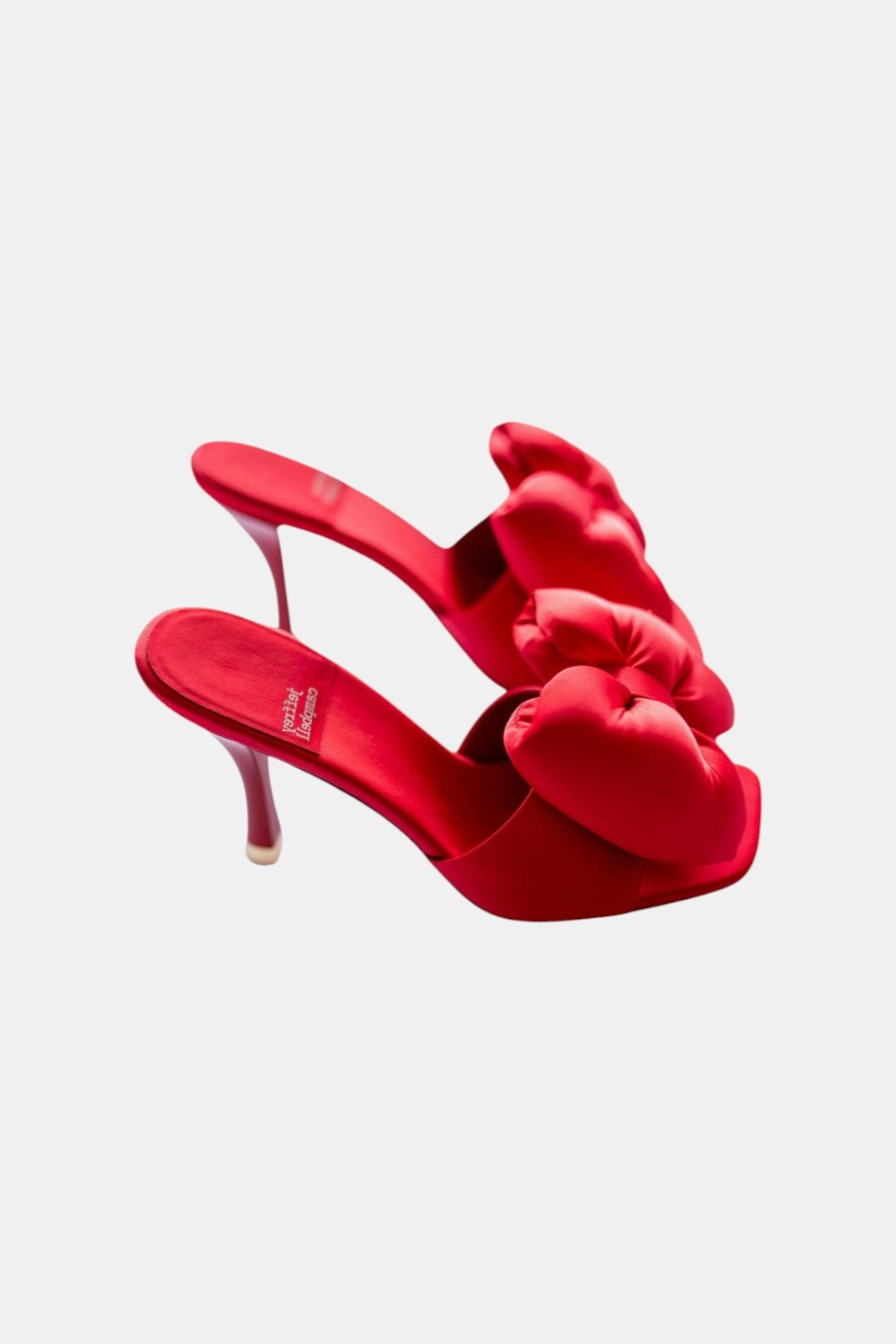 Jeffrey Campbell Deedee Red Satin Bow Heel Luxury Sandals True Comfort