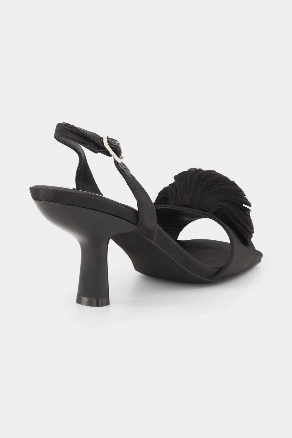Jeffrey Campbell Duffy Kitten Heels in Black Satin Smart Vibe