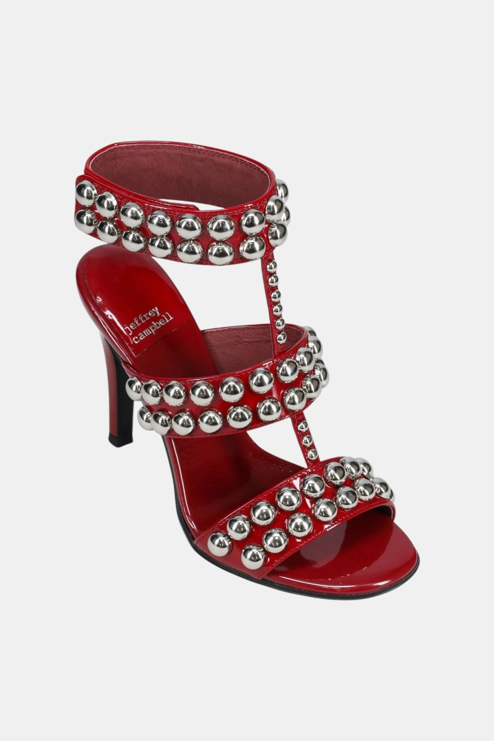 Jeffrey Campbell Engrailed in Red Patent Silver Urban Cool