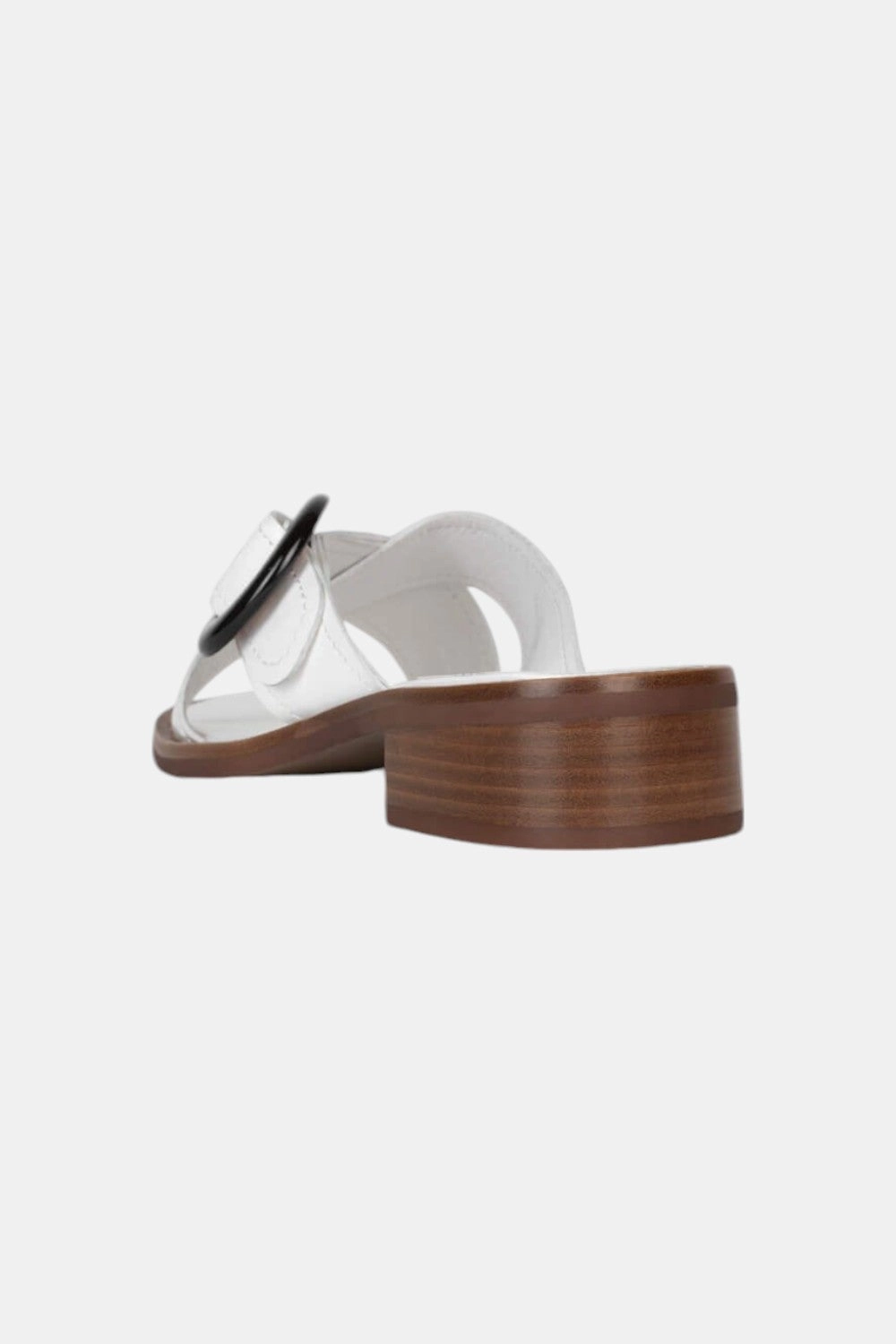 Jeffrey Campbell Glimpse Heeled Sandals in White Box Natural Stack Ergonomic Fit