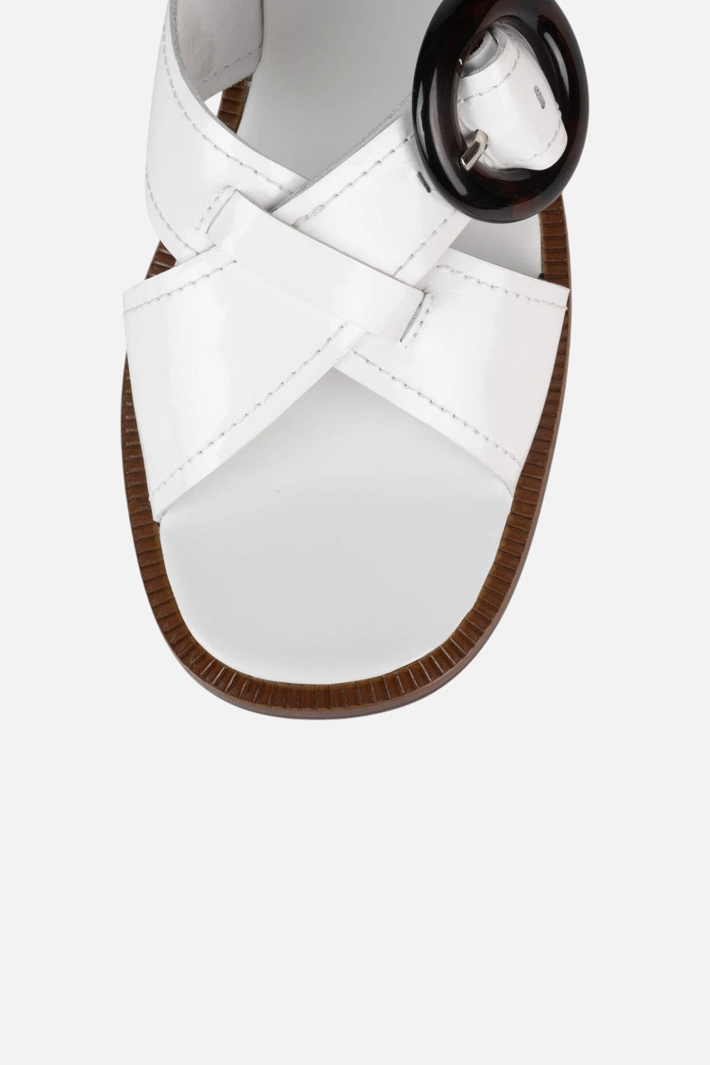 Flexible Practical Comfort Jeffrey Campbell Glimpse Heeled Sandals in White Box Natural Stack