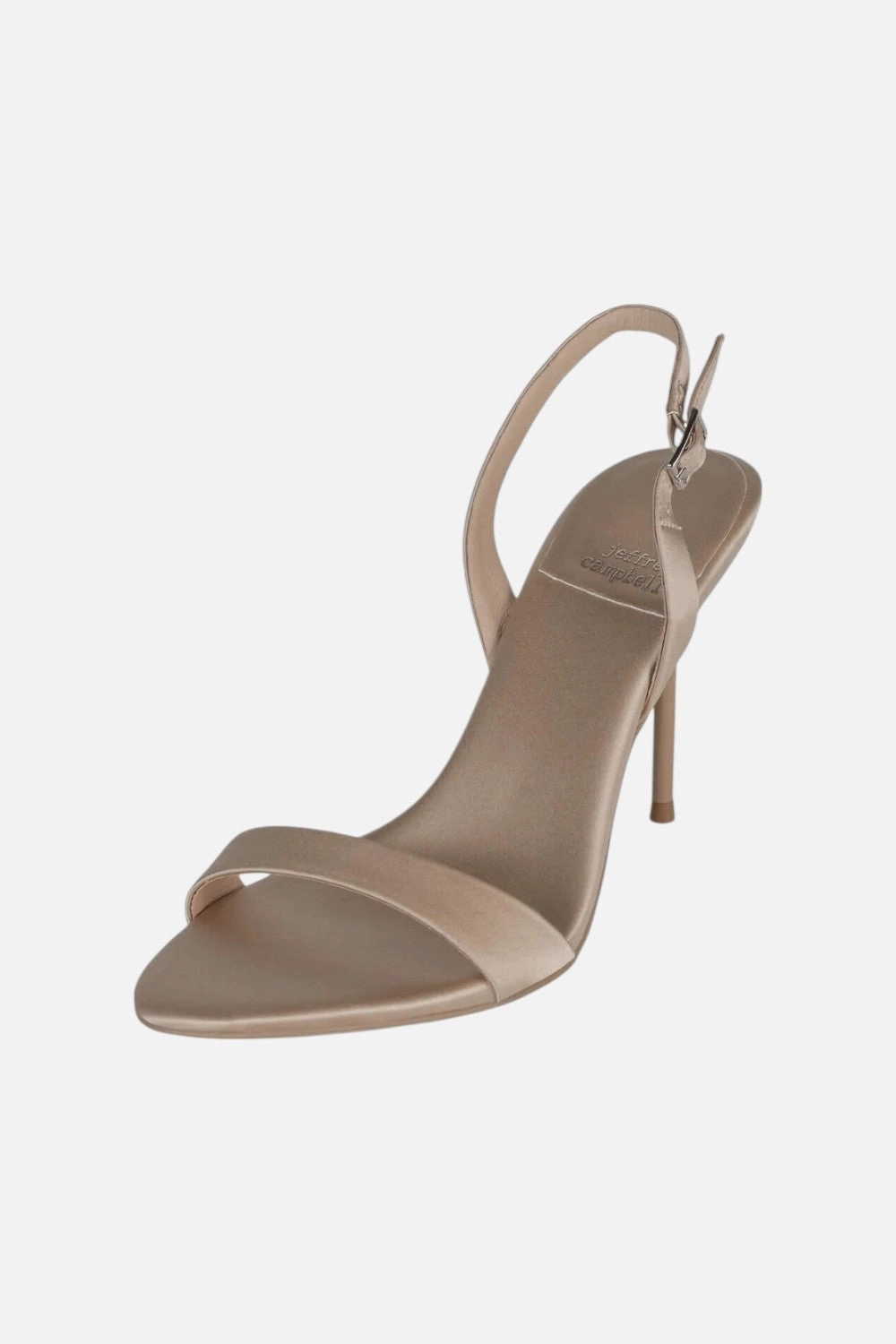 Refined soft look Jeffrey Campbell Go-Getter in Champagne Satin