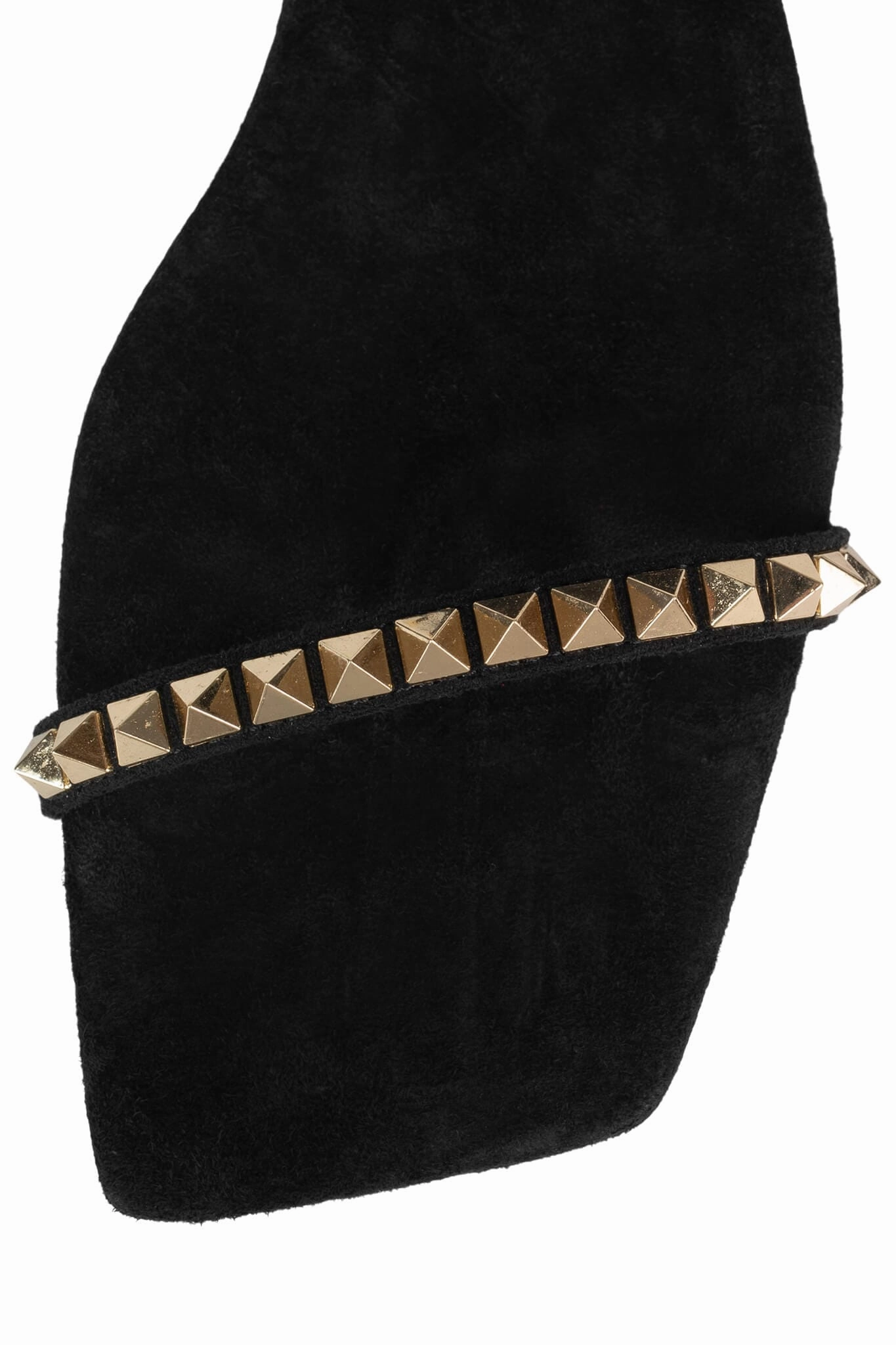 Jeffrey Campbell Luxor Ankle Sandals in Black Suede Gold Bacteria Inhibiting Fabric