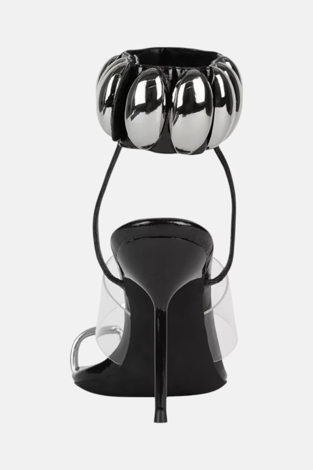 Season Vibe Clean Finish Jeffrey Campbell Occasion in Black Patent Silver