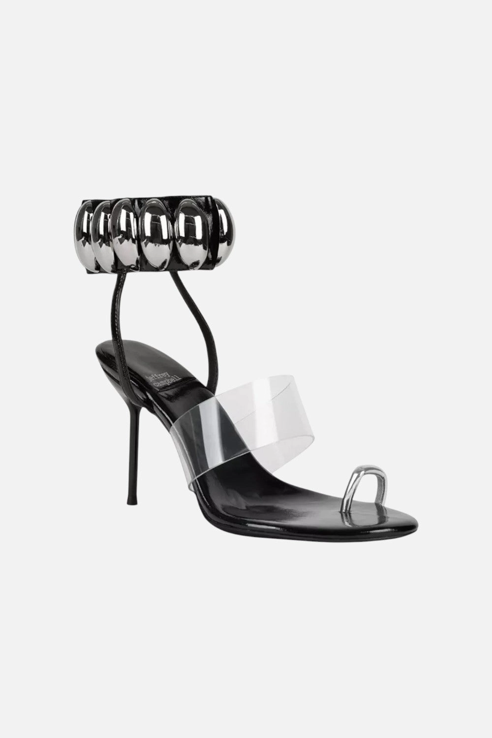 Laced Jeffrey Campbell Occasion in Black Patent Silver