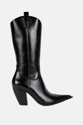Jeffrey Campbell Reckon Knee Boots in Black Mid Cut