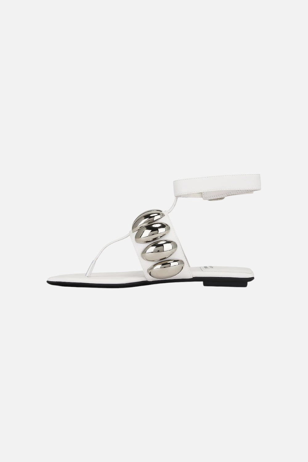 Molded Midsole Jeffrey Campbell Resort Sandals in White Silver