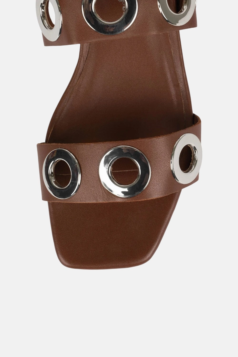 Jeffrey Campbell Rivets in Cognac Silver Unique Style Comfortable Outsole