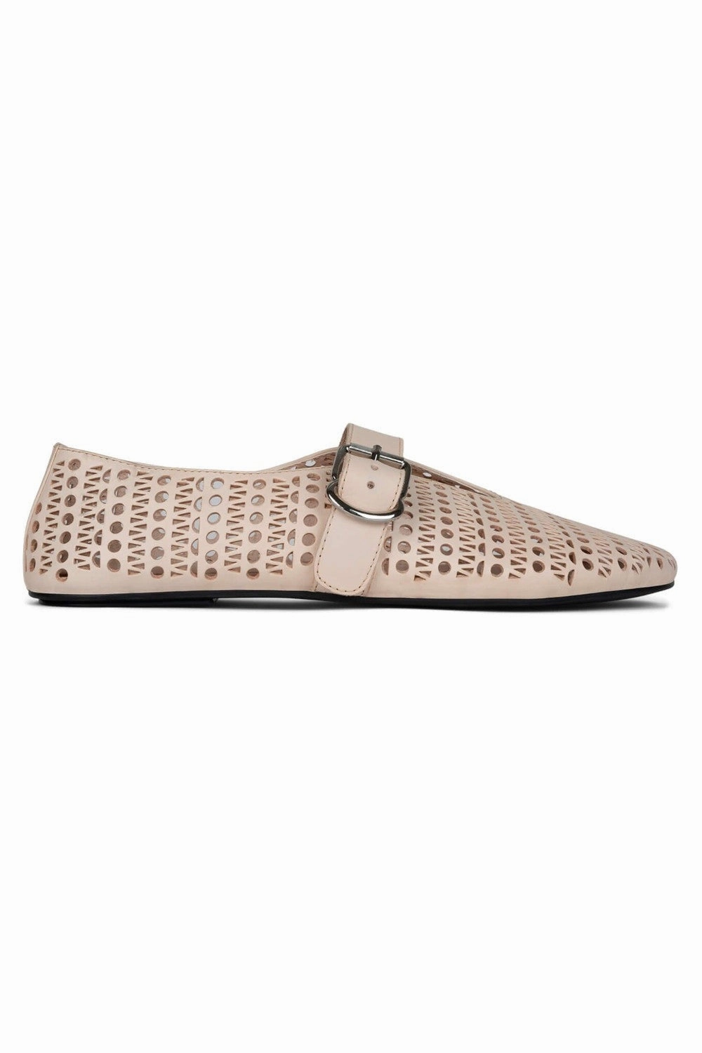 Jeffrey Campbell Shelly-LSR Flats in Natural Gift Day Cozy Walking Flats