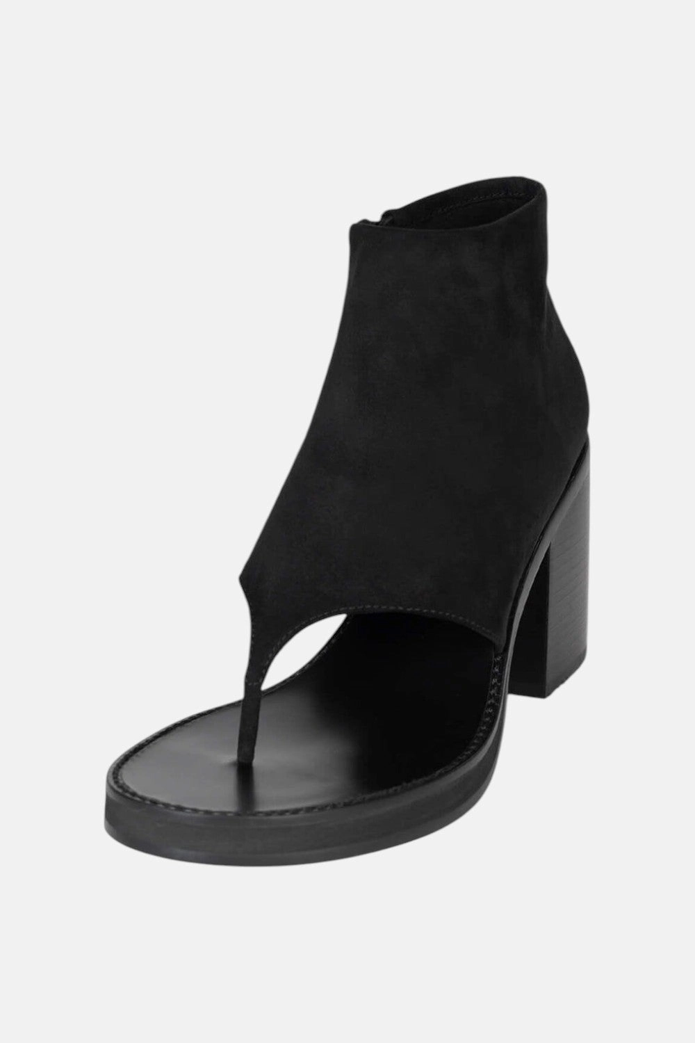 Jeffrey Campbell Trust Ankle Sandal in Black Suede All Day Statement Color