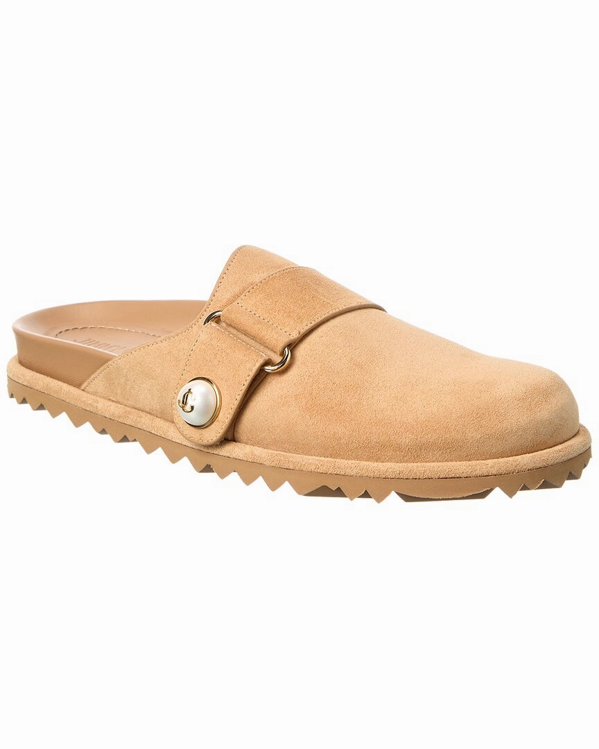 Cozy Beach Sandal Superior Fit Jimmy Choo Fayence Suede Mule