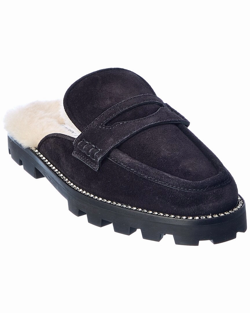 Anti Slip Treatment Jimmy Choo Ronnie Suede & Shearling Mule