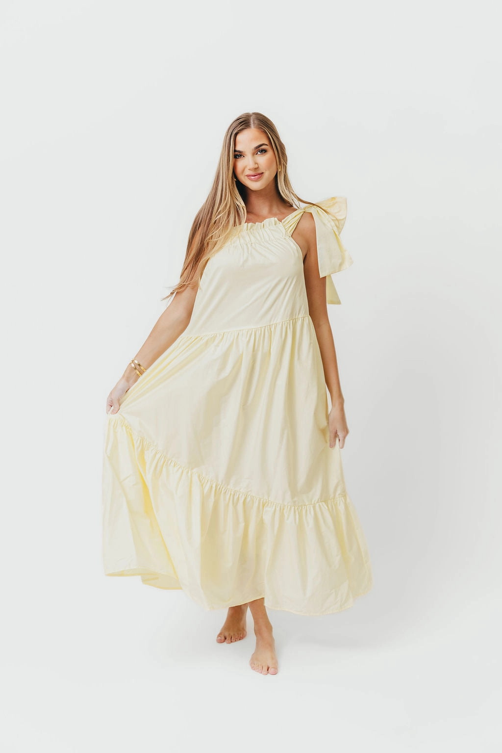 Jordan One-Shoulder Maxi Dress in Vanilla - Bump Friendly *Final-Sale* Eye Appeal