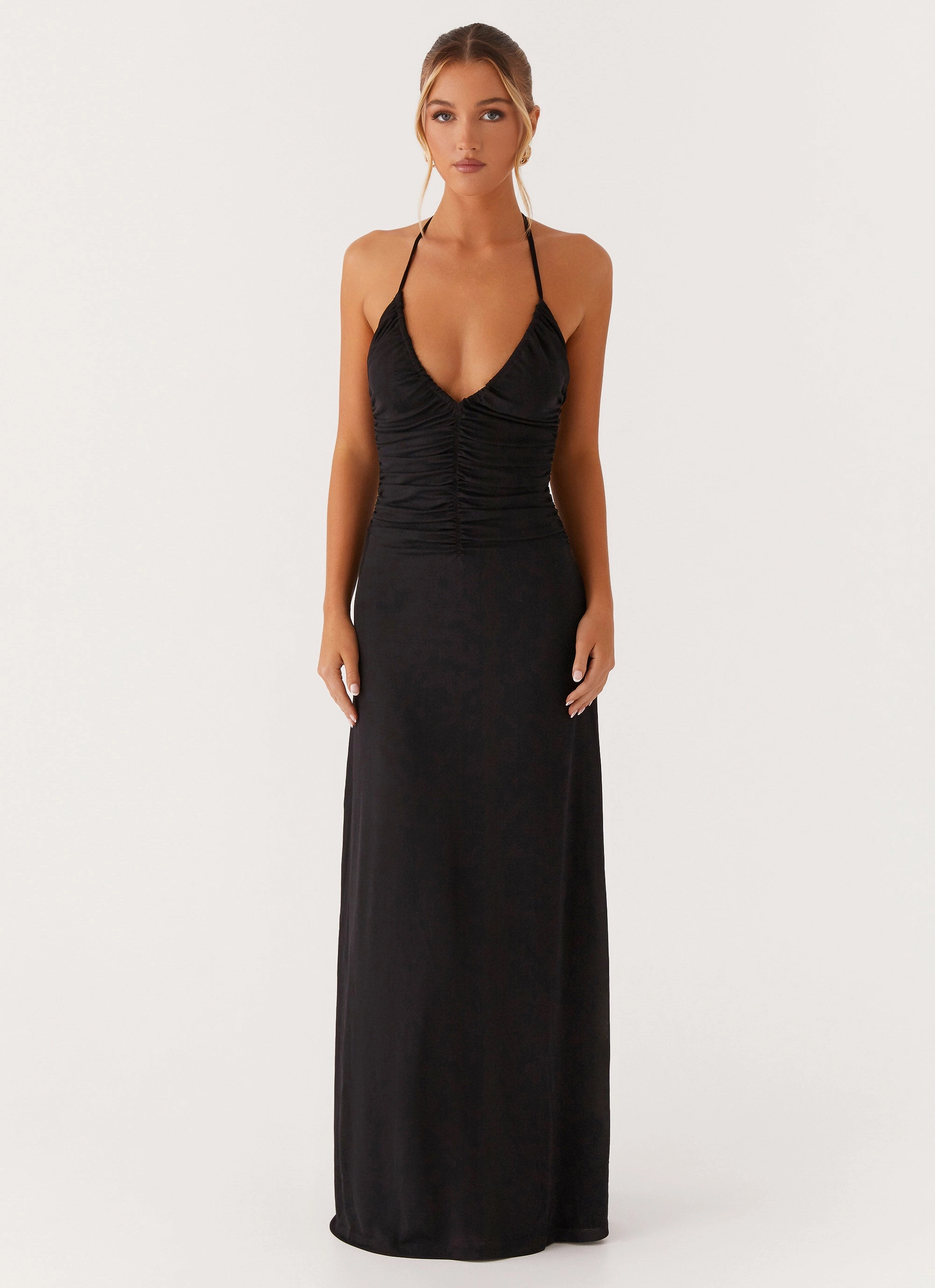 Kansas Maxi Dress - Black Soft Gradient