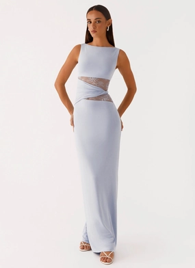 Low-Waist Karma Maxi Dress - Blue
