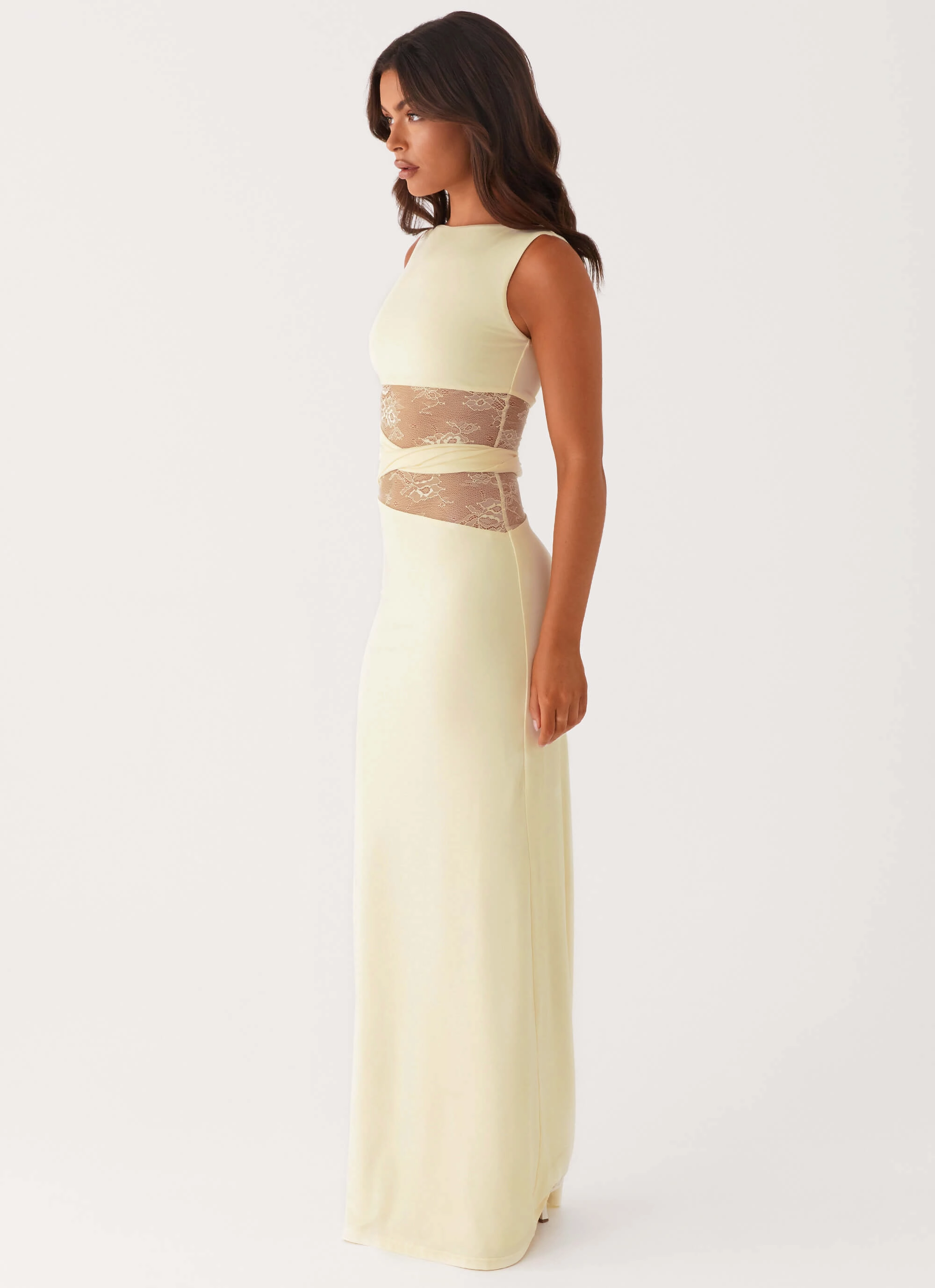 Flutter-Sleeve Breath Ease Karma Maxi Dress - Yellow