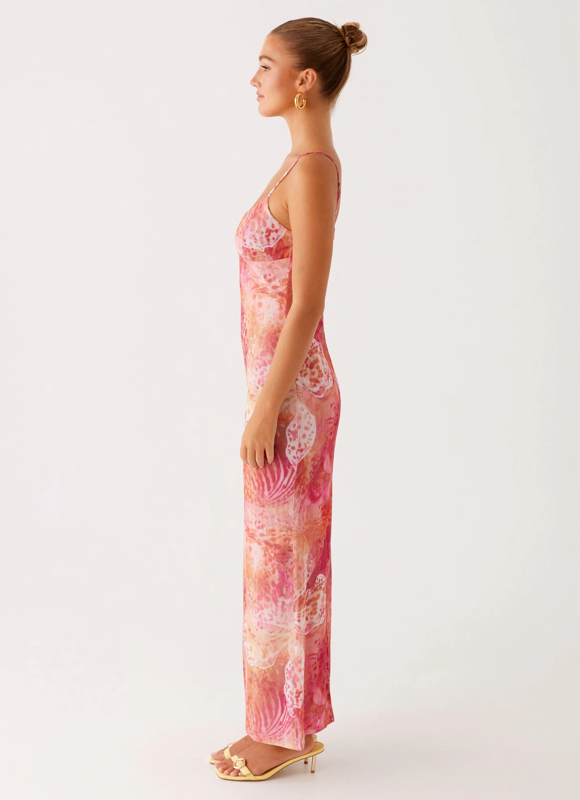 Kasey Midi Dress - Flamingo Fling Cafe Vibe