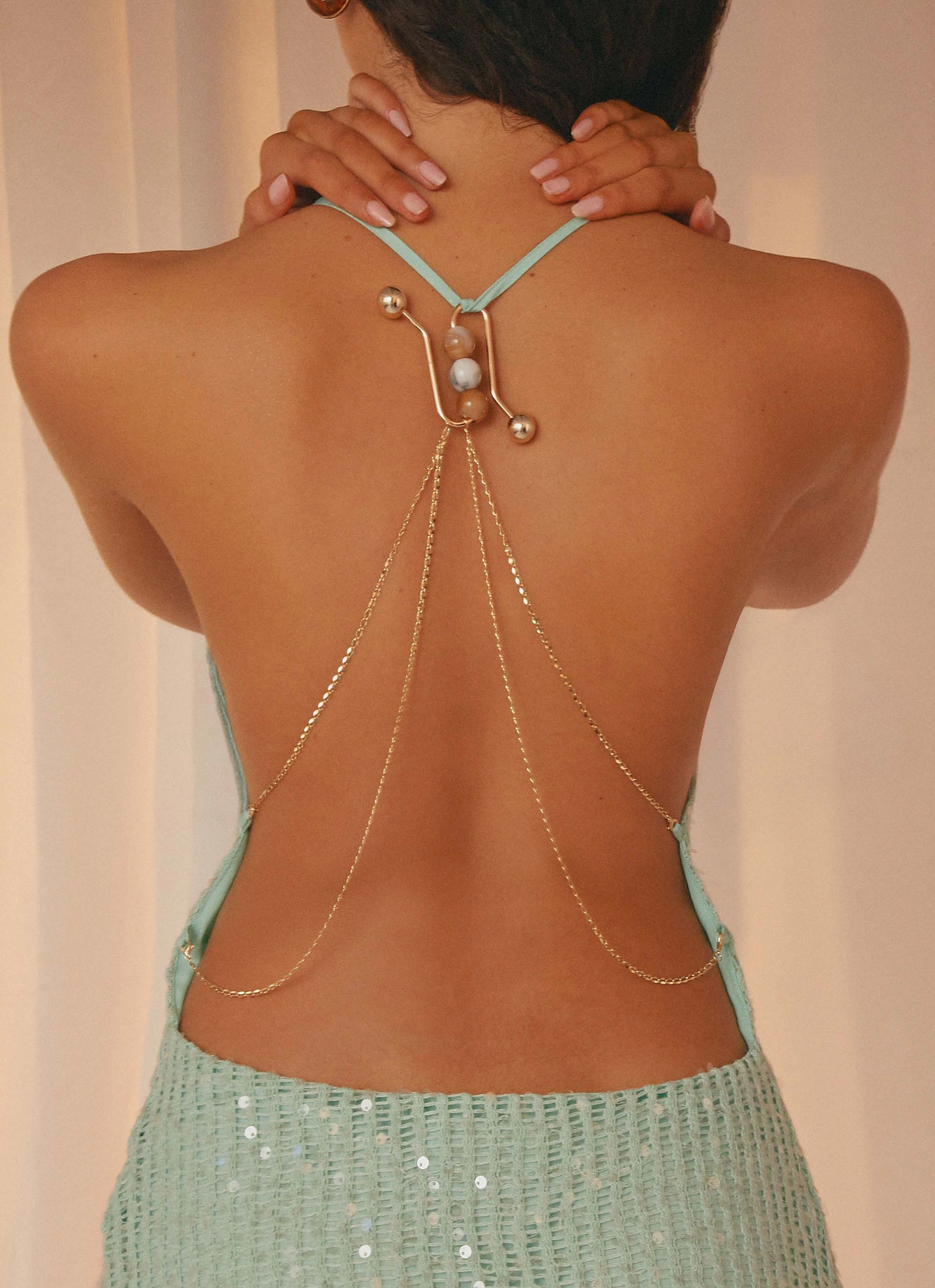 Art-Gallery Keela Sequin Mini Dress - Mint Sage