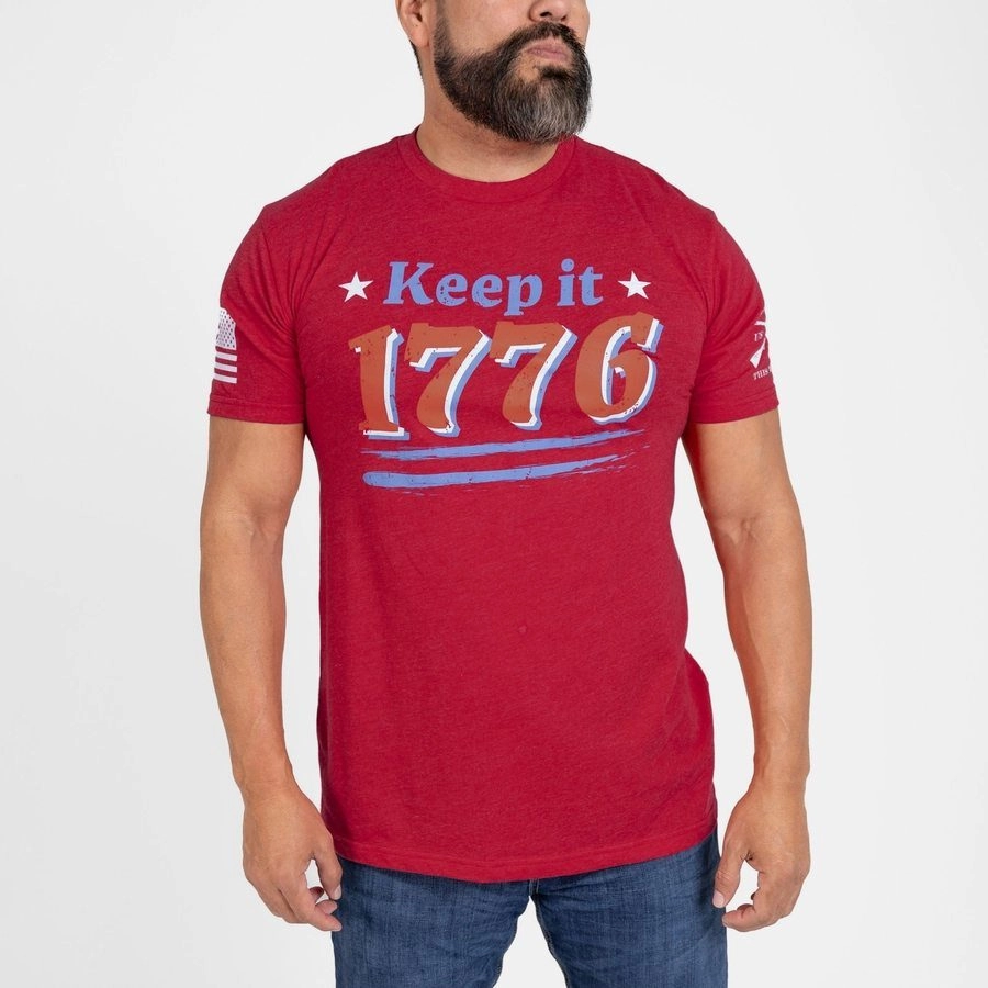 Keep It 1776 T-Shirt - Red High-Quality Cotton