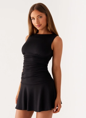 Kelda Mini Dress - Black Sophisticated Touch
